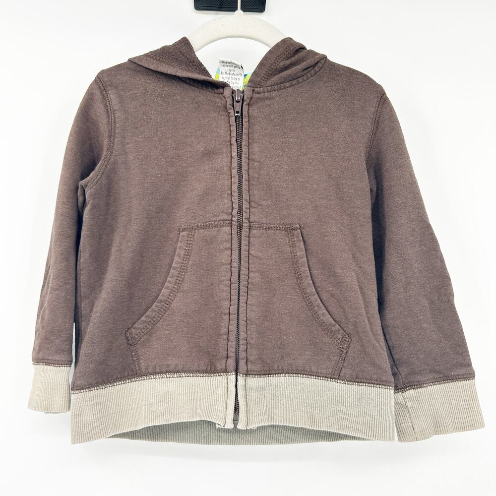 Kicky‎ Pants Toddler Boys Bamboo Pocket Full Zip Hoodie Sweatshirt Size 2T Brown